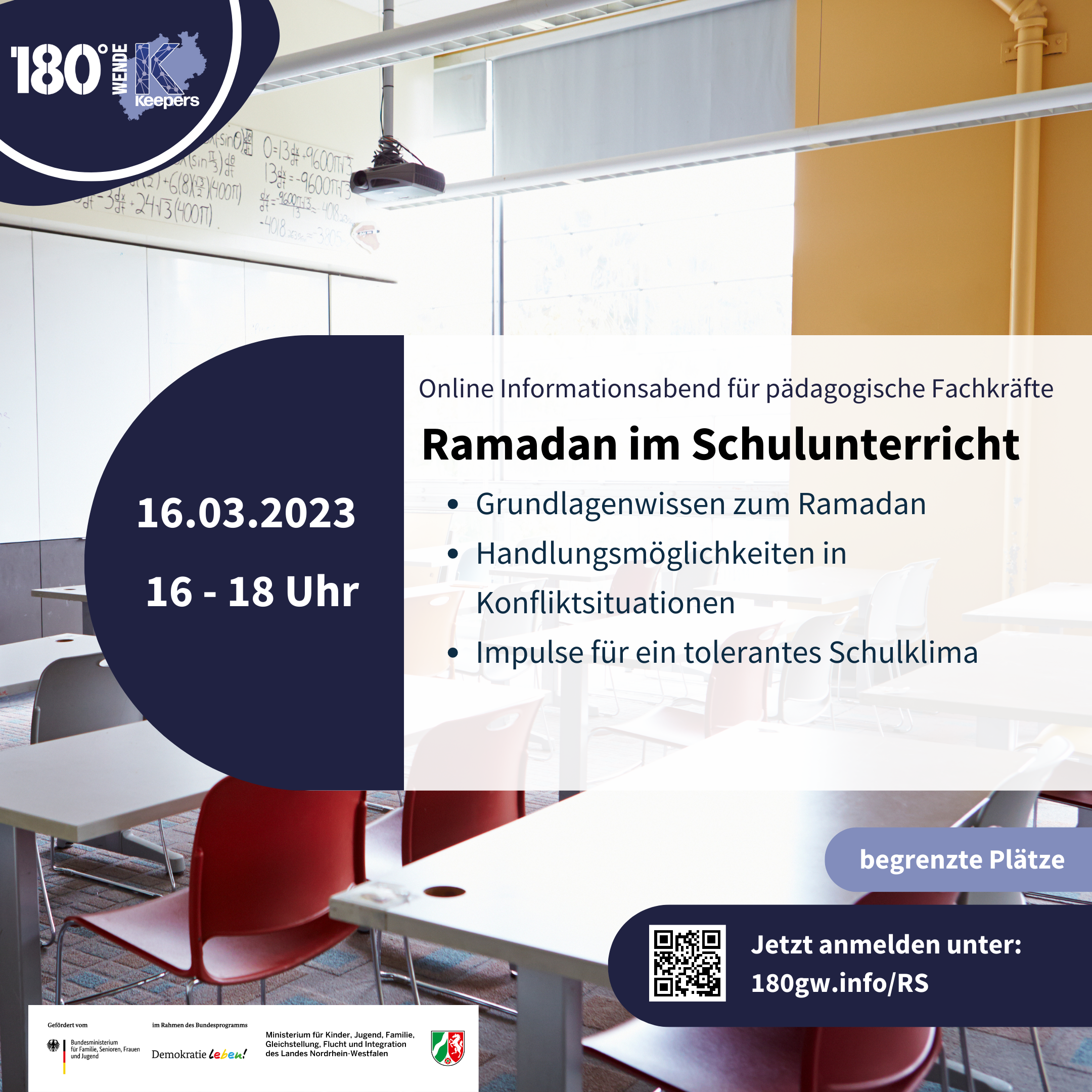 Flyer für die Fortbildung "Wege in die Radikalisierung" am 29.11.2022