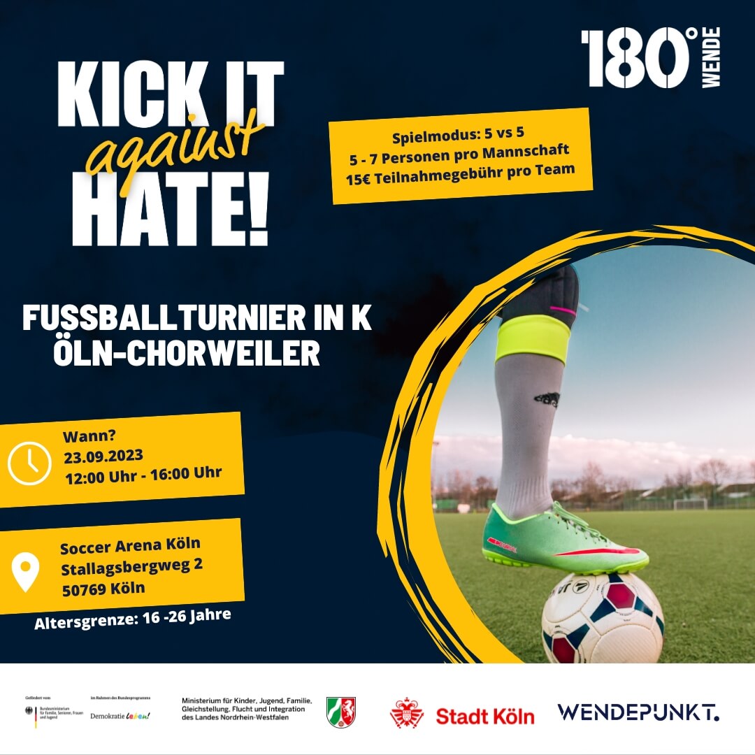 Flyer für Fußballturnier Chorweiler