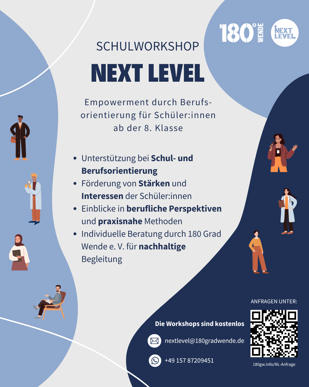 Flyer für den Workshop des Projekts Next Level